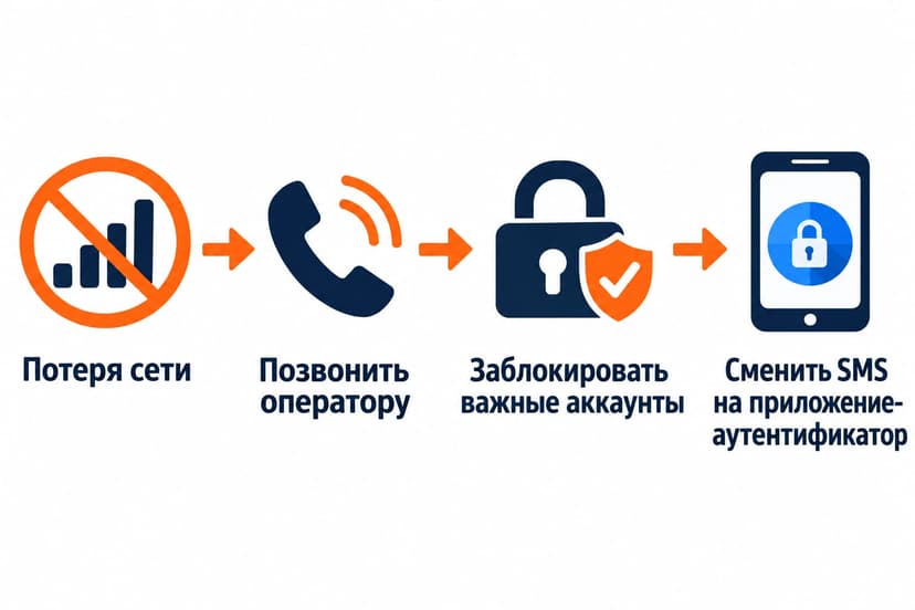 Порядок действий при внезапной потере сети из-за возможной подмены SIM-карты