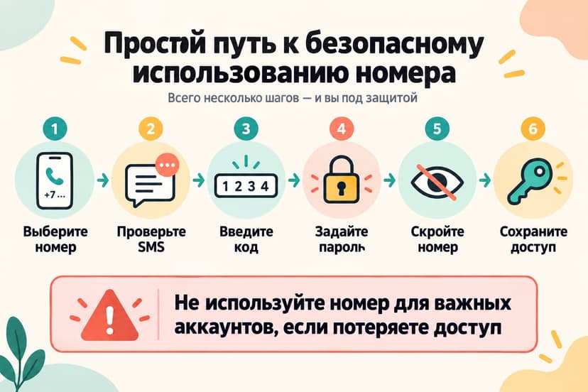 Схема регистрации Telegram с отдельным номером и настройкой приватности