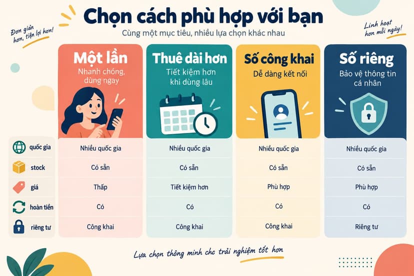 Bốn hình thức thuê số và các tiêu chí kiểm tra trước khi mua