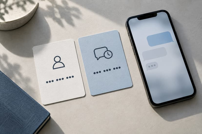 Hai điện thoại tách biệt số cá nhân và số tạm thời nhận SMS