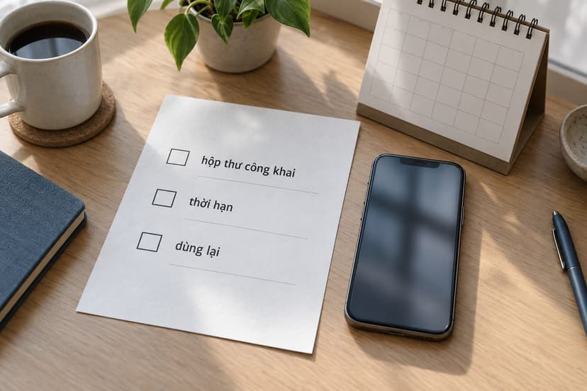Danh sách kiểm tra hộp thư công khai, thời hạn và khả năng dùng lại số tạm thời