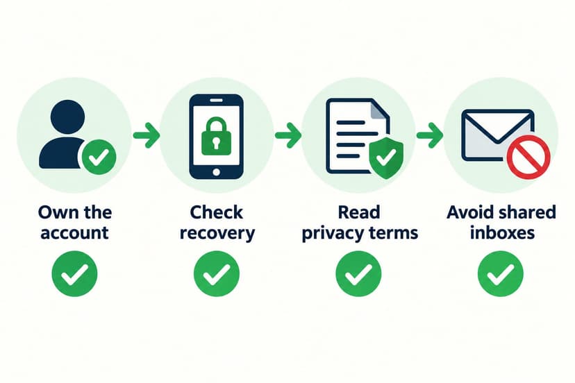 English checklist for safe virtual-number registration with account ownership and recovery checks