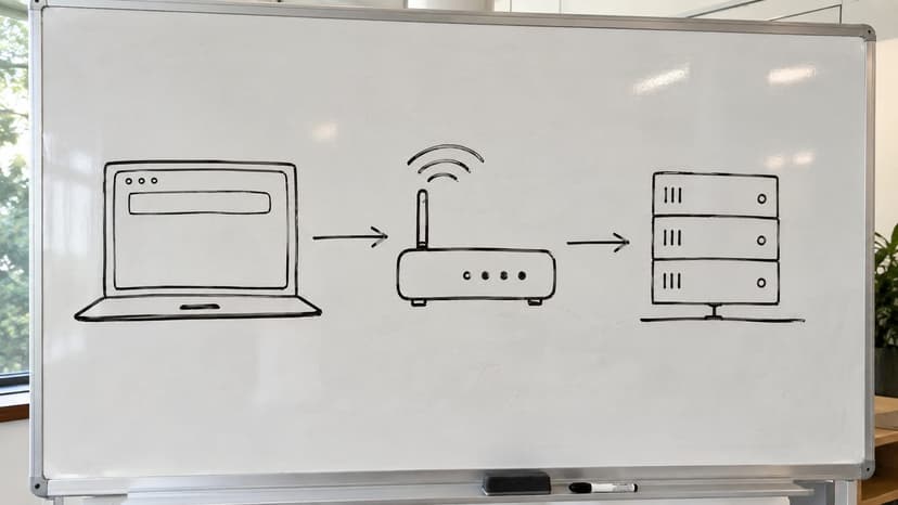 Sơ đồ thiết bị gửi yêu cầu qua địa chỉ IP dân cư đến máy chủ website